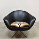 Midcentury swivel lounge chair vintage draaifauteuil 1970 'Graphic print'