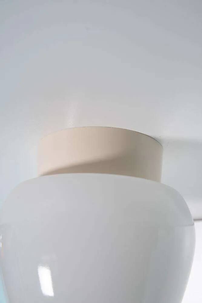 Vintage opaline ceiling light from the 1950s, minimalist.