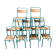 9 tolix school chairs