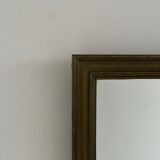 Antique french brass bistro mirror