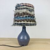 Karoly Balogh ceramic lamp in Dreux, wool lampshade