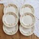 6 vintage dessert plates English earthenware Oxford floral pattern