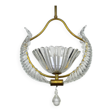 1930s Vintage Murano chandelier by Barovier & Toso, Italy