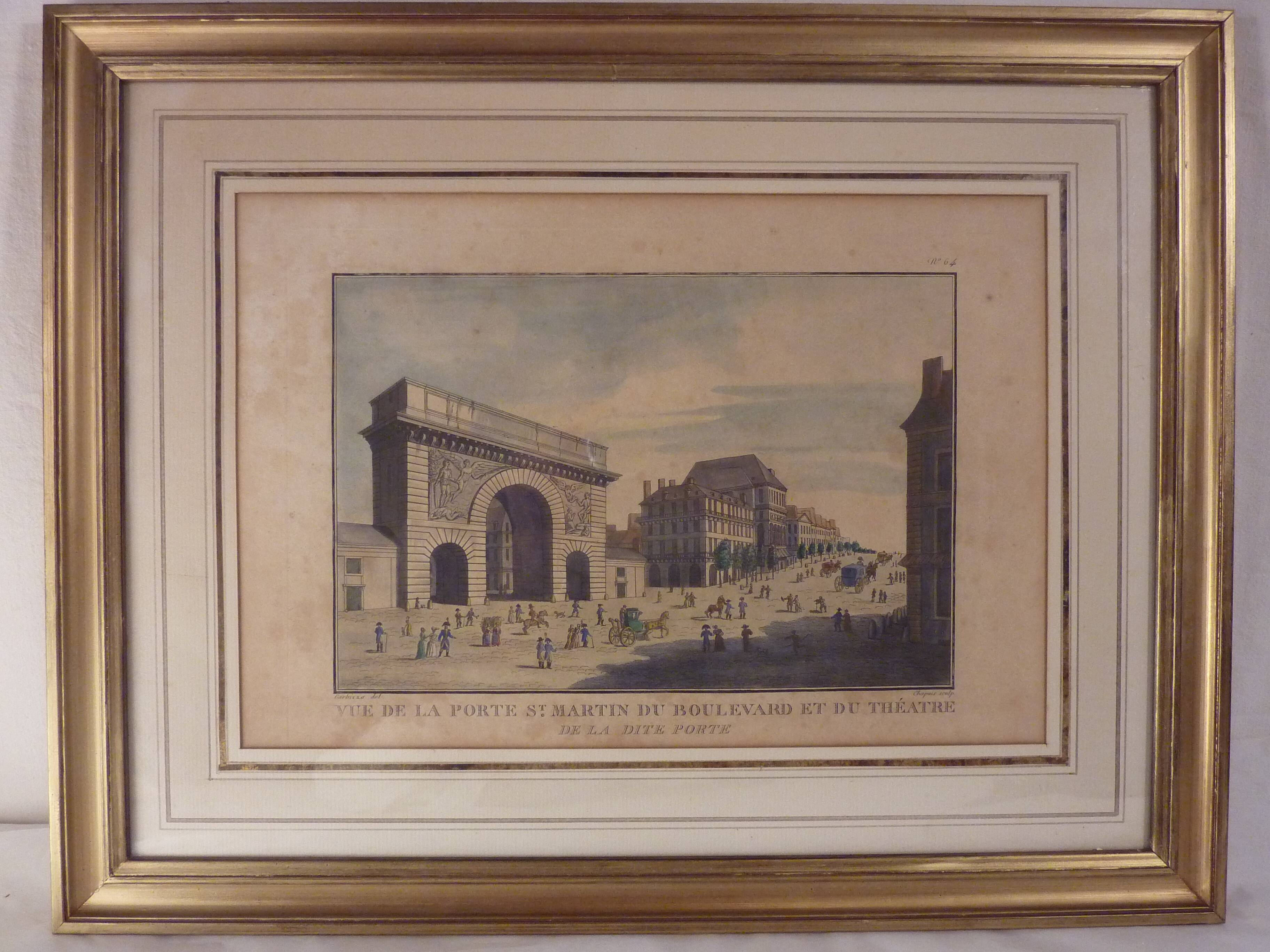 View of the Porte St. Martin from the Boulevard and the Theatre