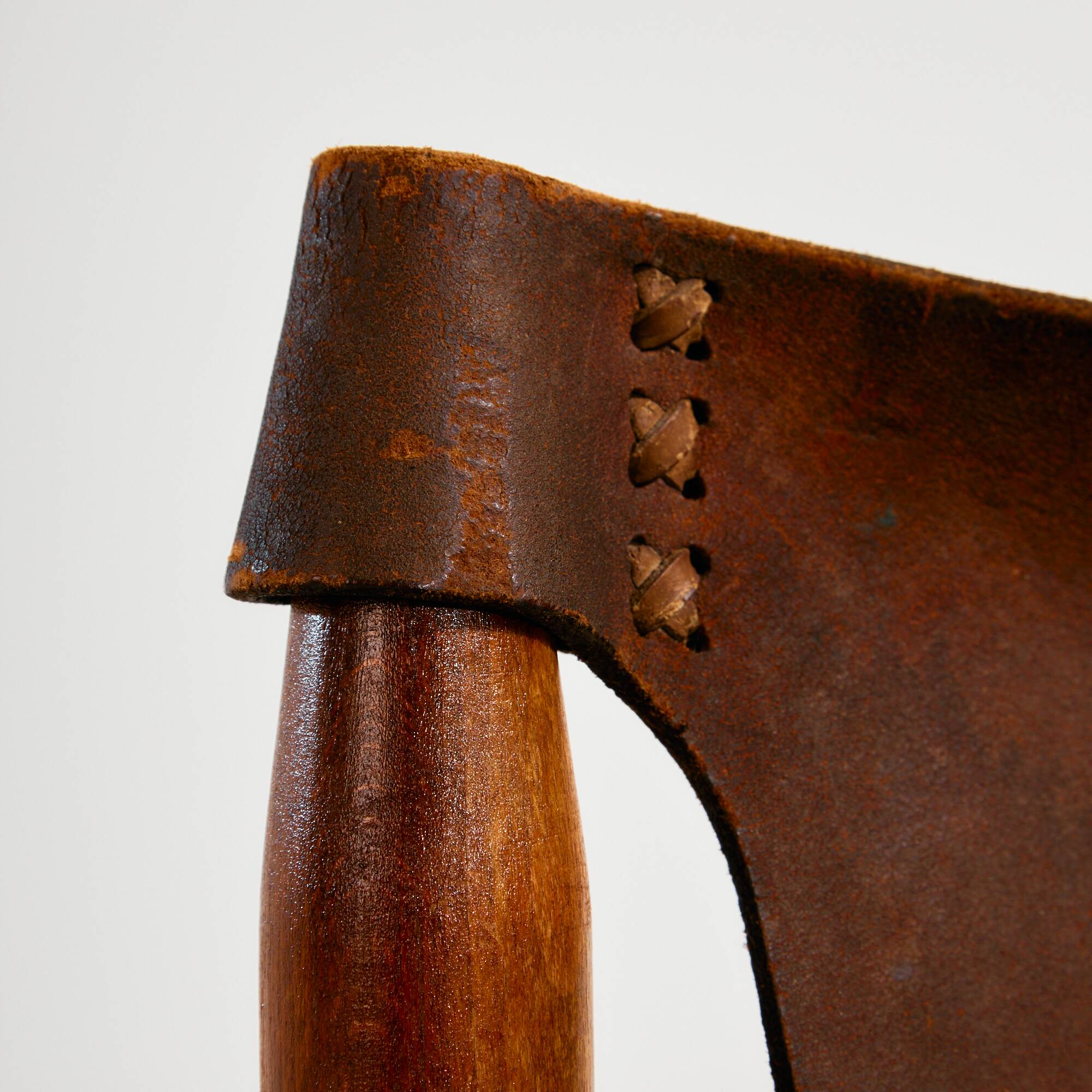 Hungarian calf leather lounge chair