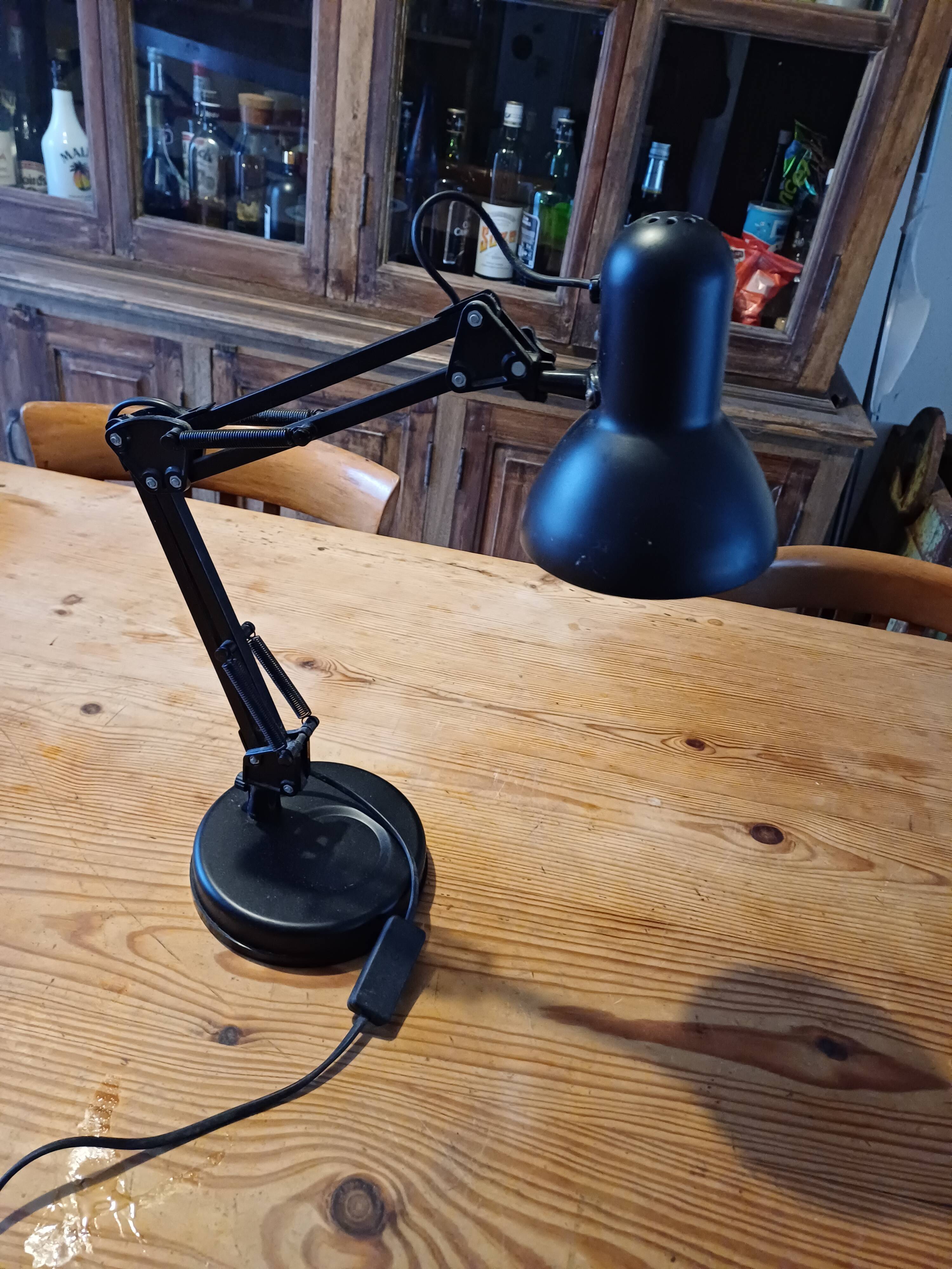 Vintage black metal desk lamp
