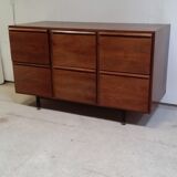 Old cabinet with drawers and showcase
