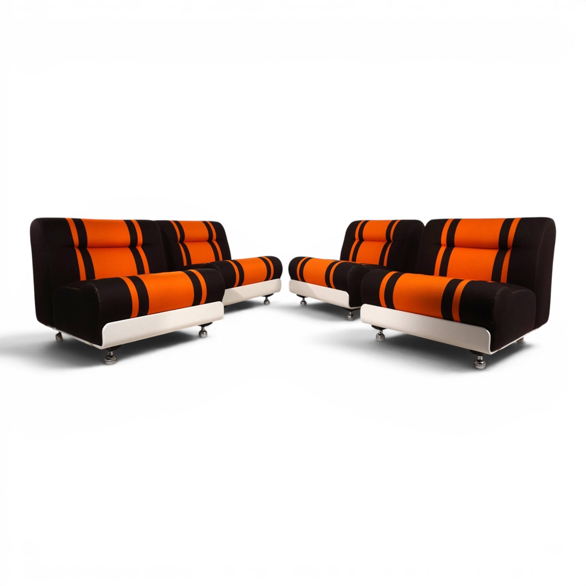 Canapé modulaire Cor Concha 4 pièces space age par Jo Otterpohl, 1970