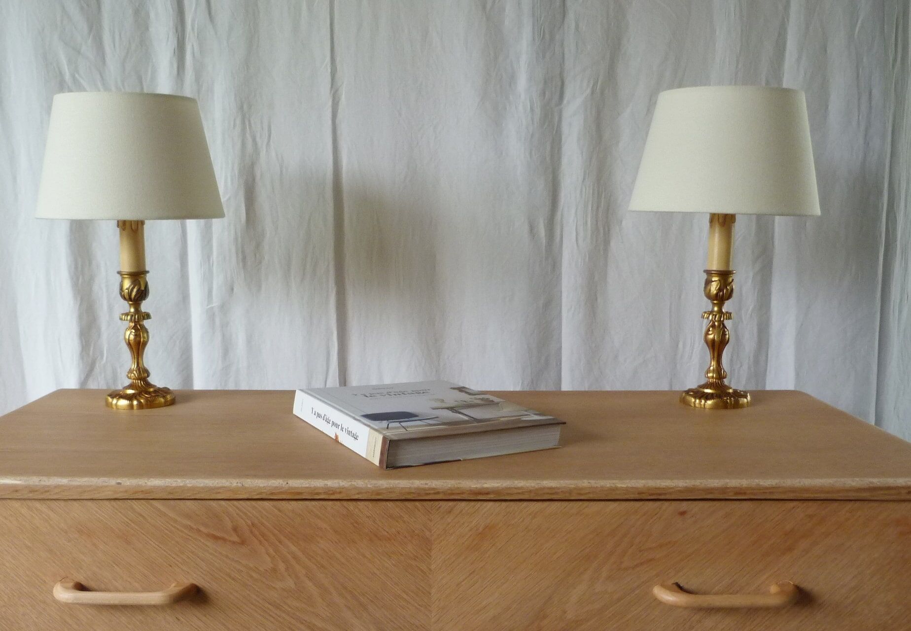 Paire de lampes bougeoir
