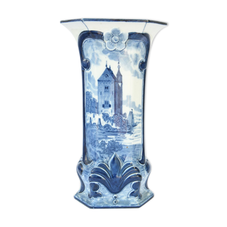 Delft earthenware vase