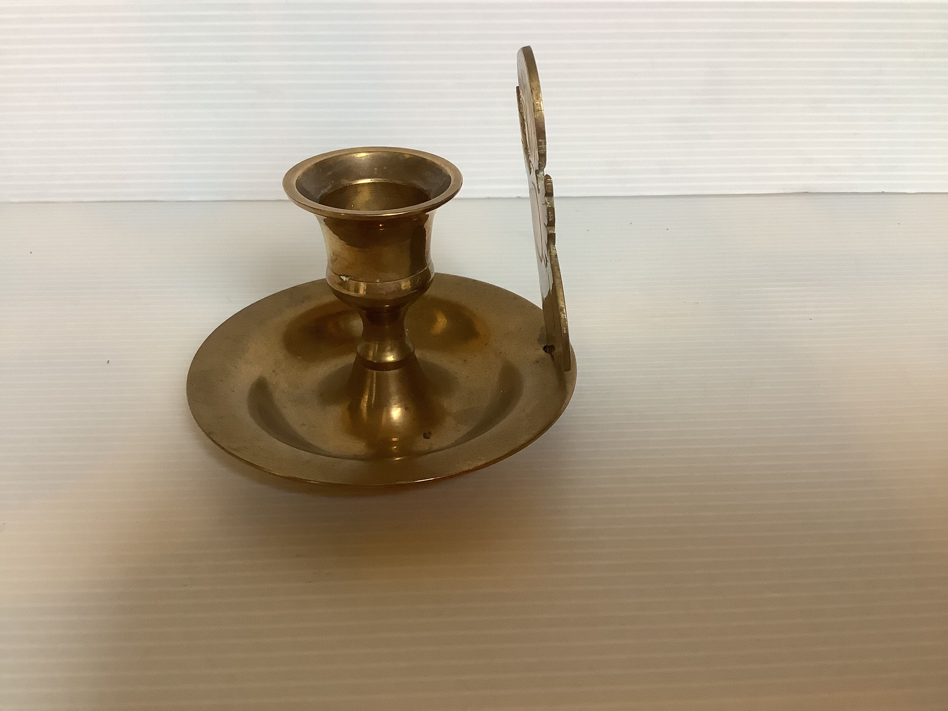 Brass angel candle holder