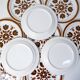 10 flat earthenware plates