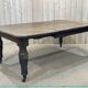 English nineteenth oak table with 1 crank extension