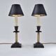 Pair antique candlestick table lamps 1890