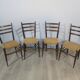 Suite de 4 chaises vintage