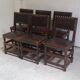 a set of six leather chairs and nails