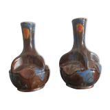 Paire de vases en grés émaillé