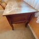 Large Louis XV mid-century desk in solid walnut.