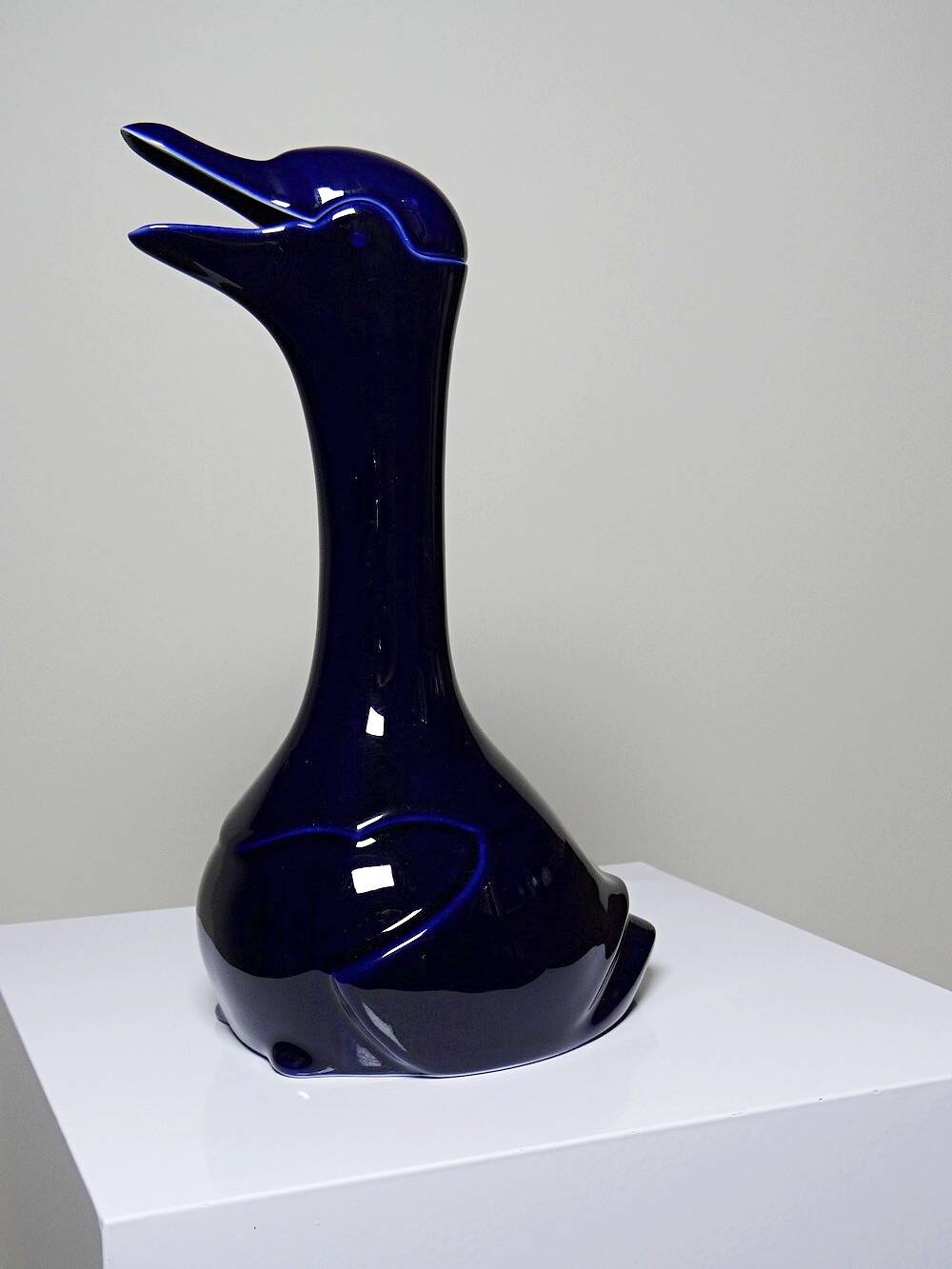 Fine white Limoges porcelain carafe, modeled after Sandoz Haviland