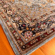 Antique Ghoum carpet from Iran in silk.