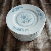 12 antique dessert plates in Chauvigny porcelain