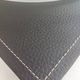 Wall light or ceiling light in frosted glass and leather-like material.