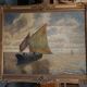 Marine painting, sailboat