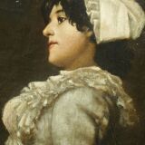 Profile of an Elegant, 1884 Signed Dated - Hst