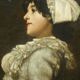 Profil d'une Elègante 1884 signé daté Hst
