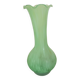 Vase vert col haut pâte de verre
