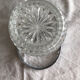 Vintage cut glass and chrome steel ice bucket