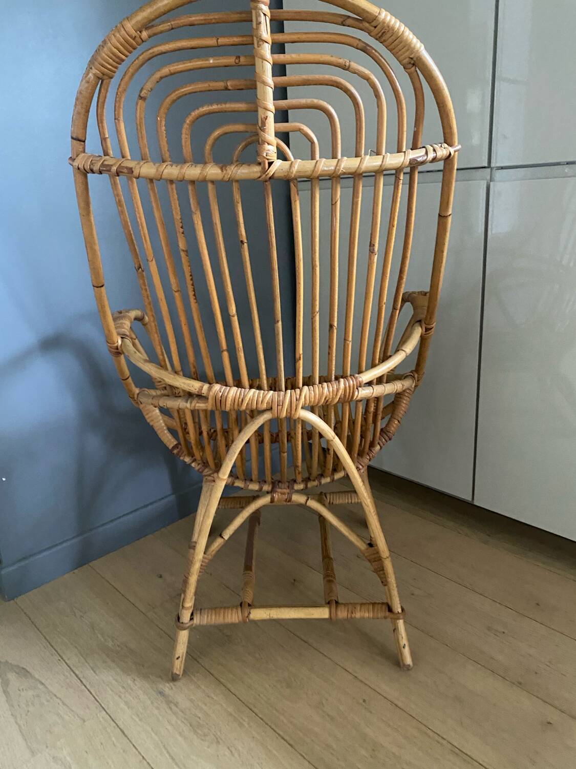 Vintage rattan armchair