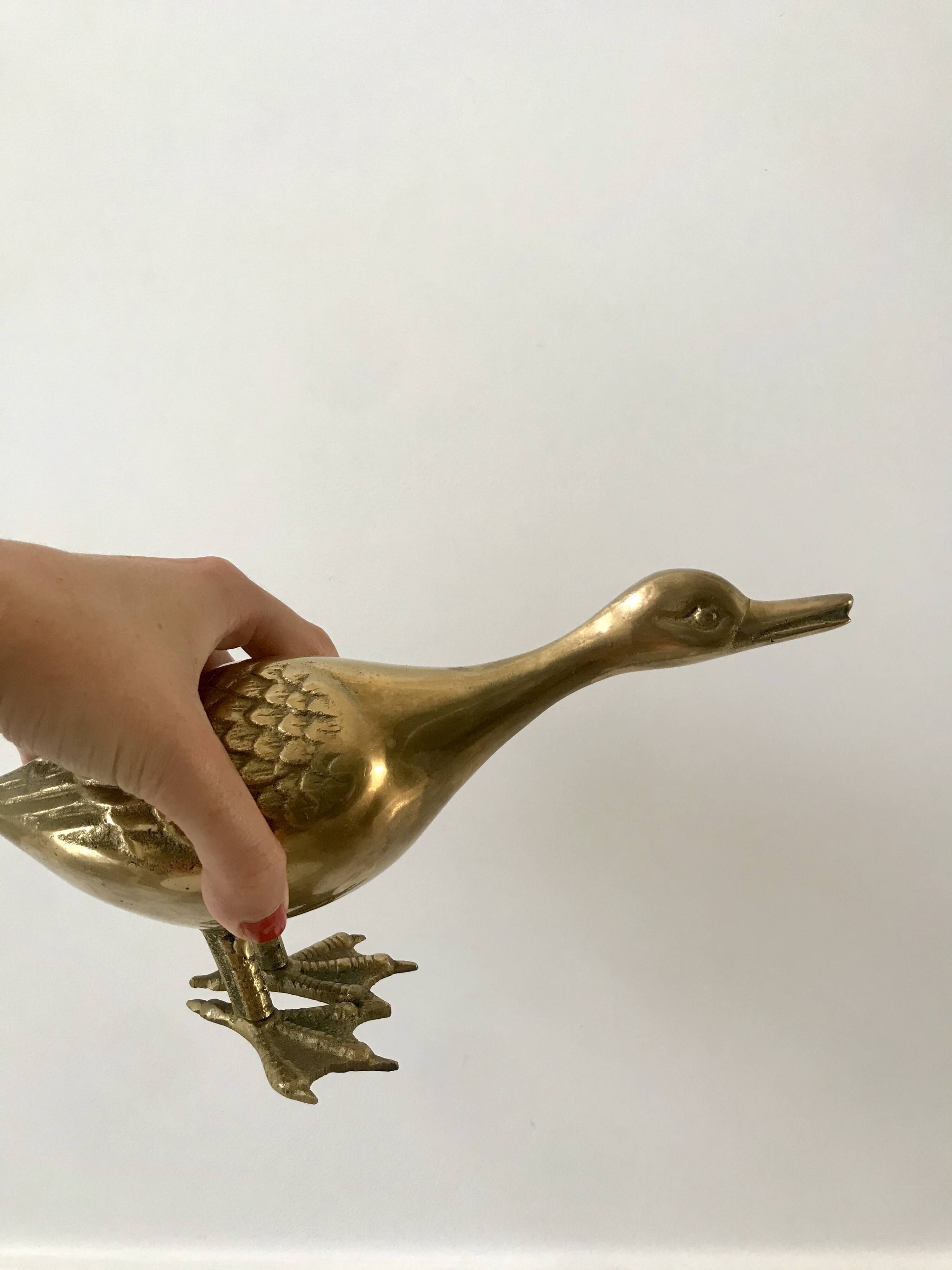Brass animal large duck 1950s