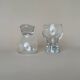 Vintage Set Of 2 Modernist Glass by Goran Warff for Kosta Boda