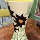 Vallauris : Vase en céramique signé G.F. – décor floral stylisé – H. 36 cm