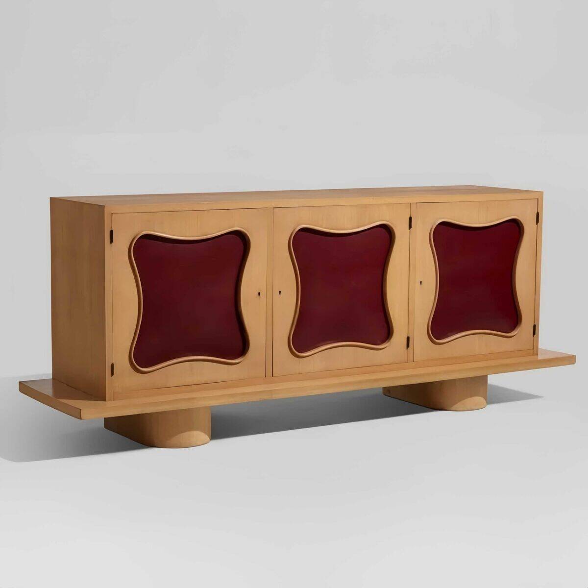 interoknack Retro Vintage Solid Wood Sideboard Cabinet, Designer Entryway S