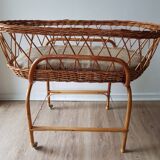 Rattan cradle 60s