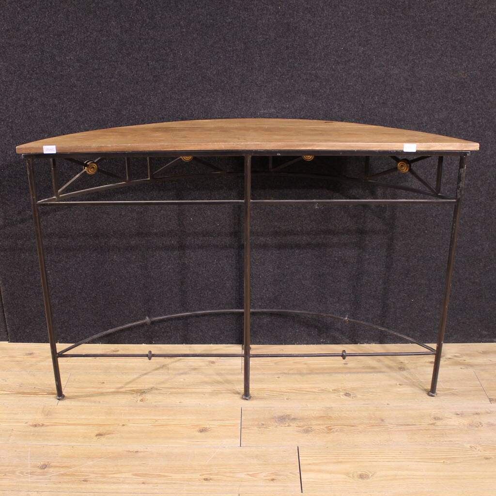 20th century French half-moon console