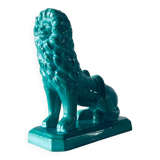 Ceramic lion sculpture