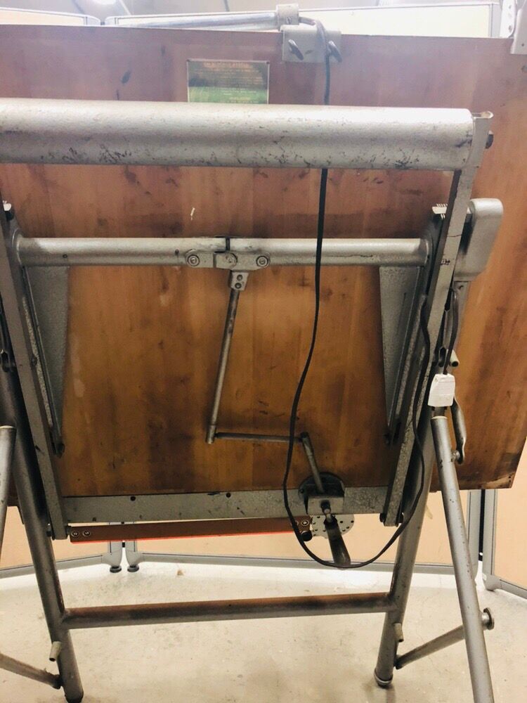 Old architect table of the brand Unic