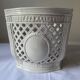 Reticulated pot cover in Italian porcelain