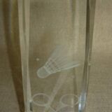 Badminton trophy paperweight
