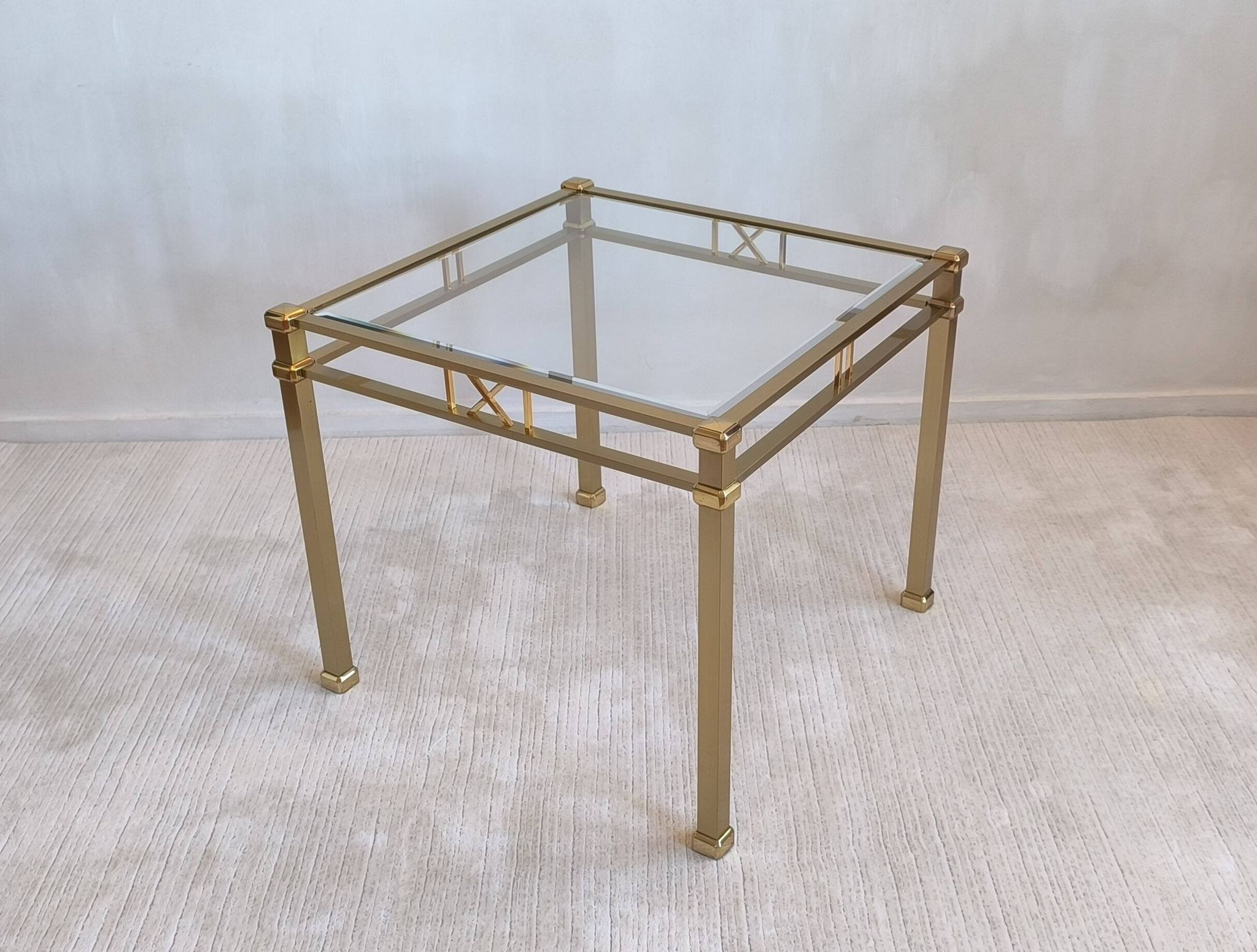 Beautiful square gold coffee table Orsenigo Italy collection 'Art Deco'