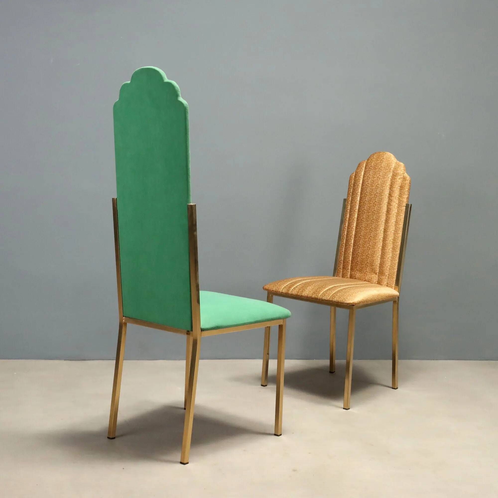 Vintage chairs Maison Jansen Sabot design Alain Delon 1970s