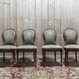 Suite de 4 chaises style Louis XVI "Fer à cheval"