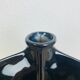 Vintage black ceramic lentil vase