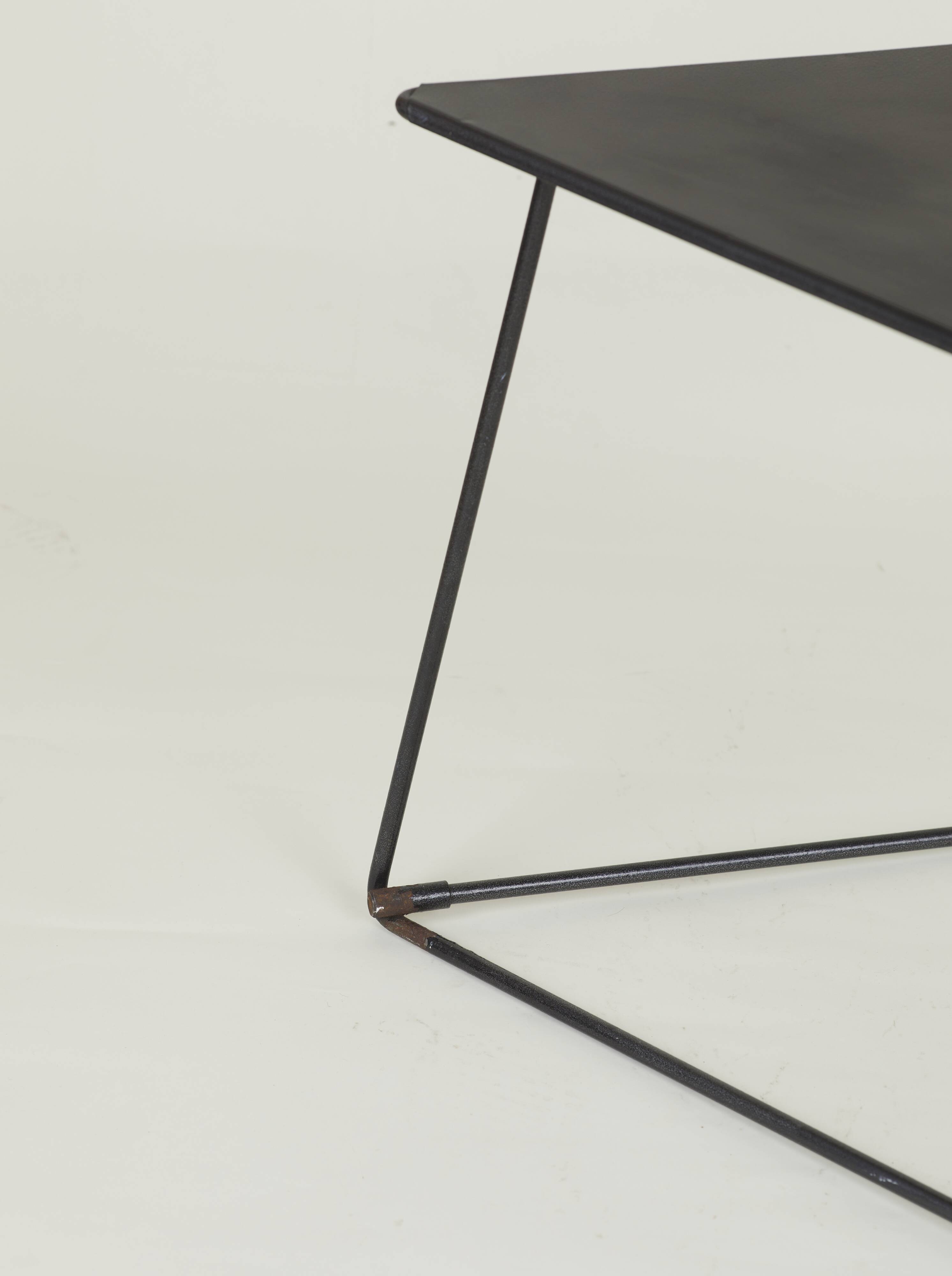 Vintage Ikea OTI triangular side table by Niels Gammelgaard Circa 1980
