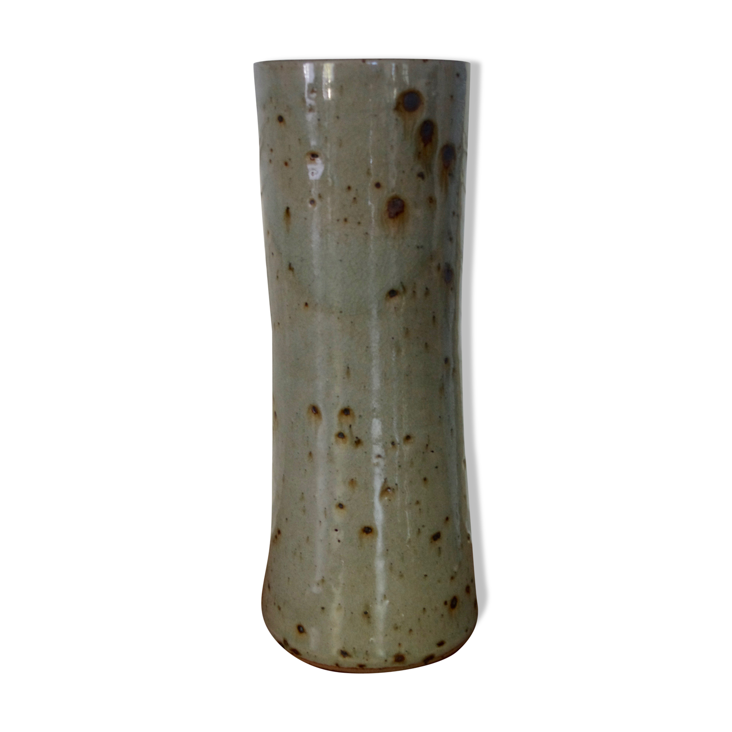 High glazed sandstone vase