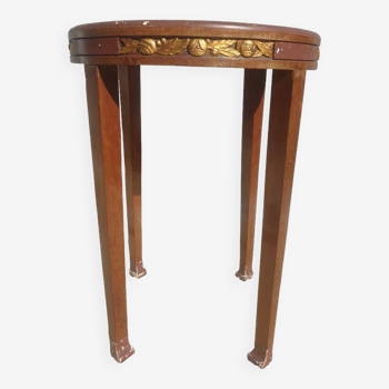 Art Deco pedestal table with golden roses