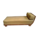 Chaise longue sofa period Art Deco circa 1930 yellow fabric in Walnut magnifying glass